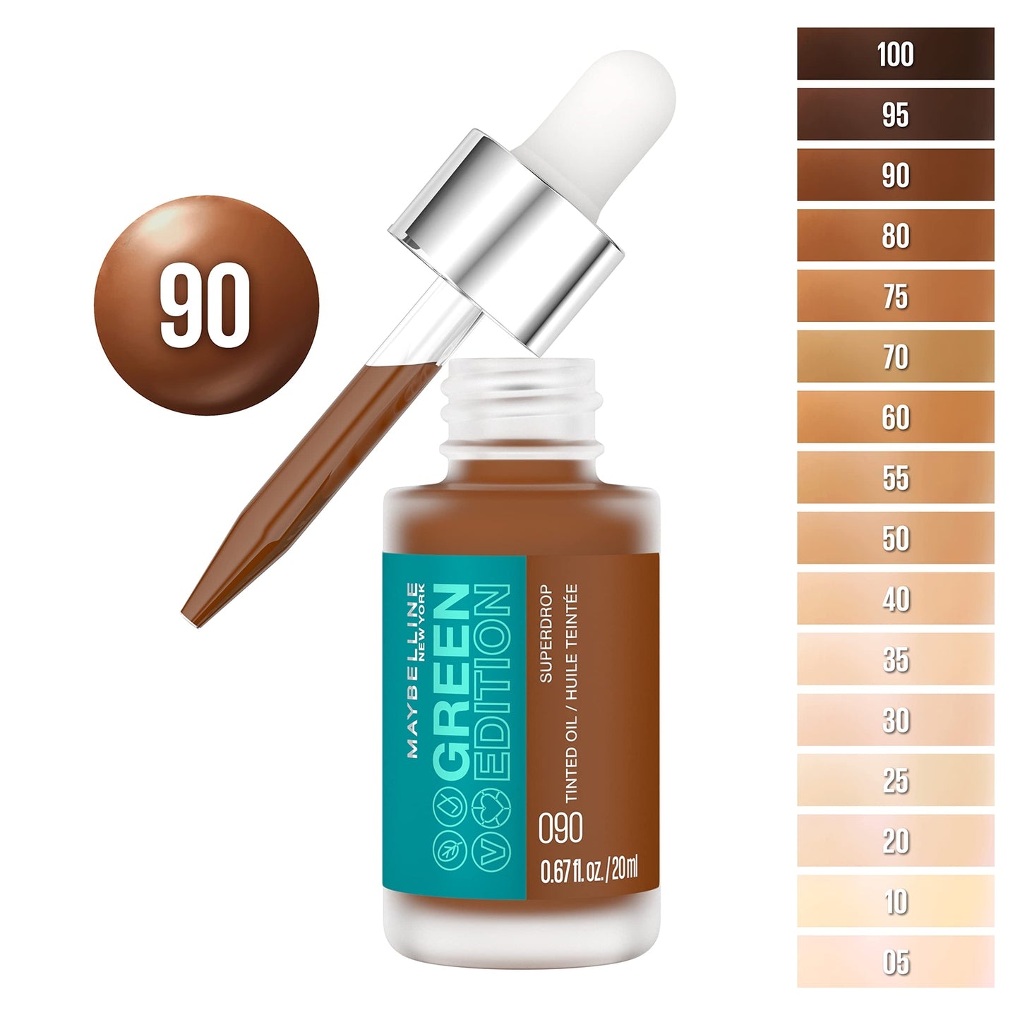 Maybelline Green Edition Superdrop Tinted Oil Base Makeup 090