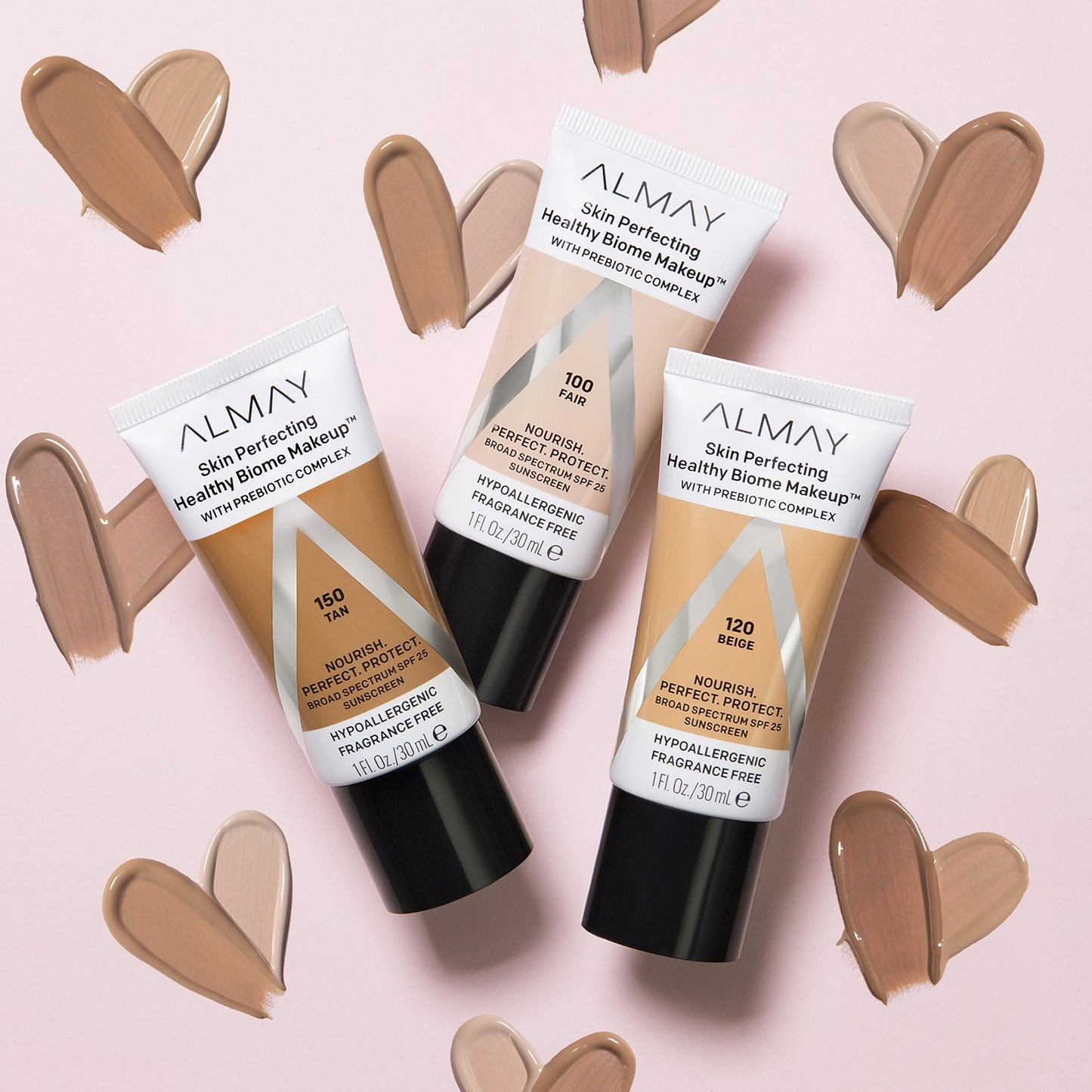 Almay Skin Perfecting Healthy Biome Foundation Prebiotic Complex SPF 25 150 Tan