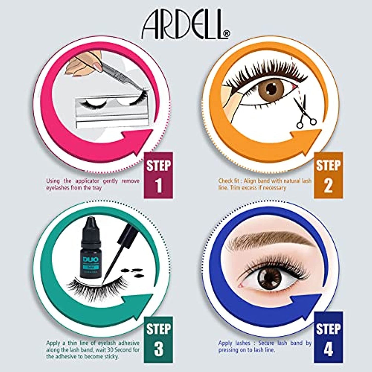 Ardell Magnetic Gel EyeLiner & False Lashes Wispies Black 1 set