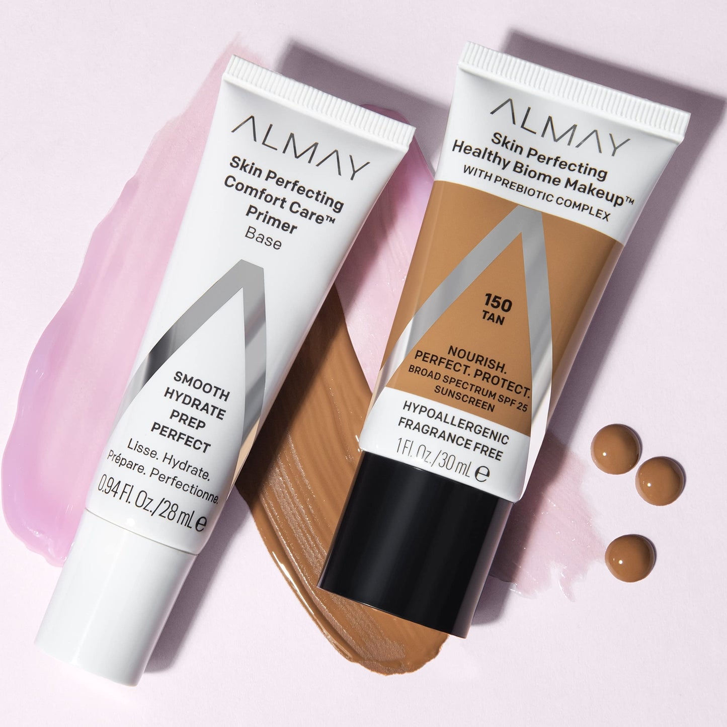 Almay Skin Perfecting Healthy Biome Foundation Prebiotic Complex SPF 25 150 Tan