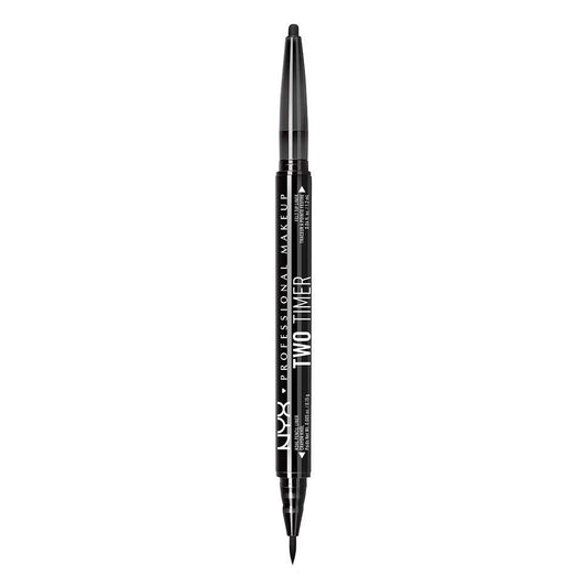 NYX PROFESSIONAL MAKEUP Two-Timer Dual Ended Eyeliner Pencil Jet Black (TT01)