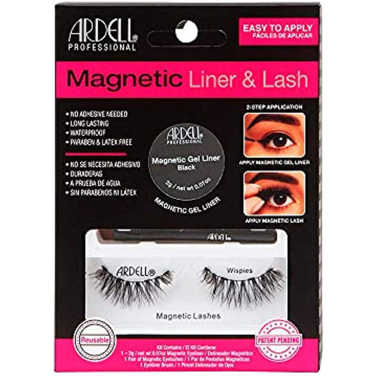 Ardell Magnetic Gel EyeLiner & False Lashes Wispies Black 1 set