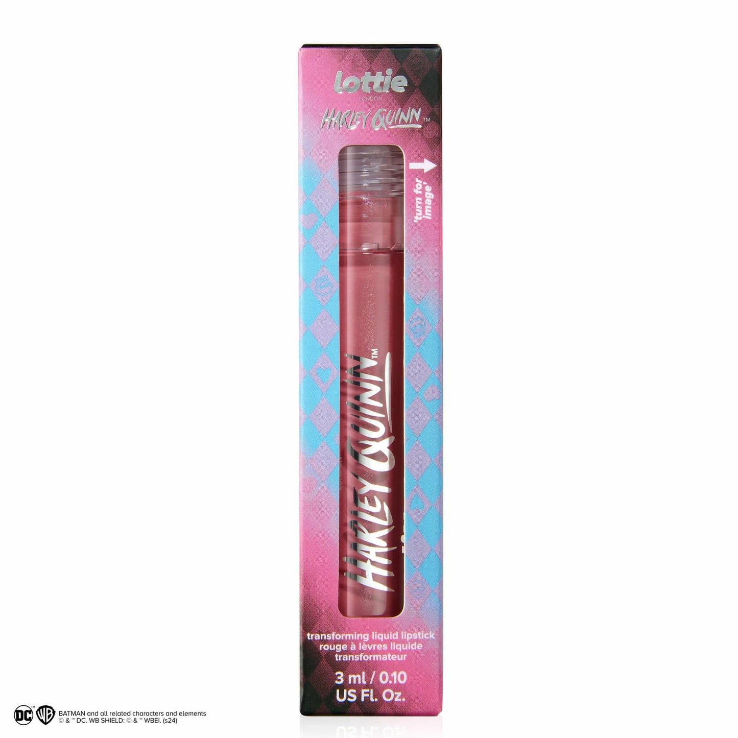 Lottie London Transforming Liquid Lipstick in Wanted nude pink shade