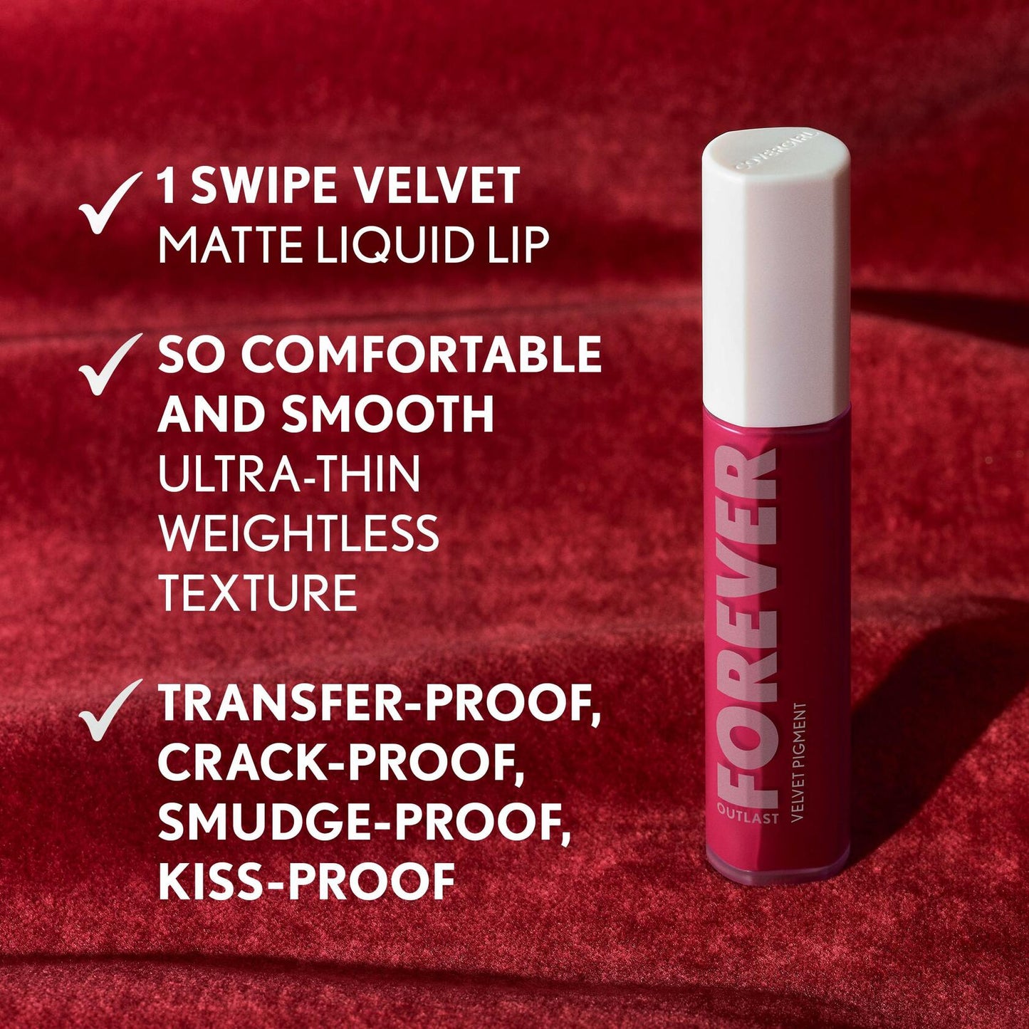 CoverGirl Outlast Forever Velvet Pigment 600 Lava Matte Lipstick 0.30oz