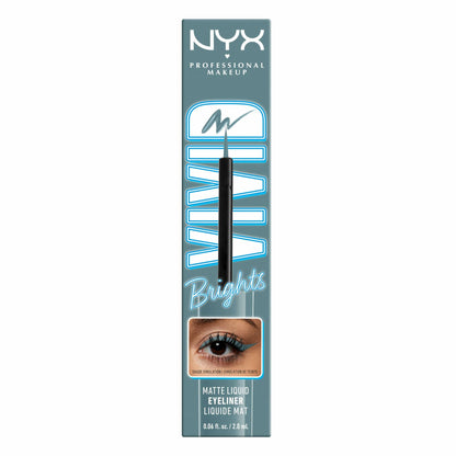 NYX PROFESSIONAL MAKEUP Vivid Brights Liquid Eyeliner Precise Tip Cyan Simp